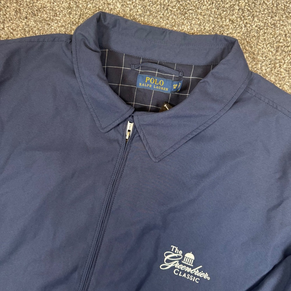 Polo Ralph Lauren Greenbrier Classic Harrington Zip Jacket Navy Blue Mens 4XB